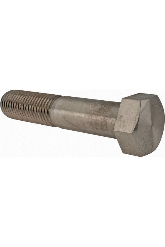 1-1/4 - 7 UNC, 6" Length Under Head Hex Head Cap Screw Partially Threaded, Grade 18-8 Stainless Steel, Uncoated, 1-7/8" Hex