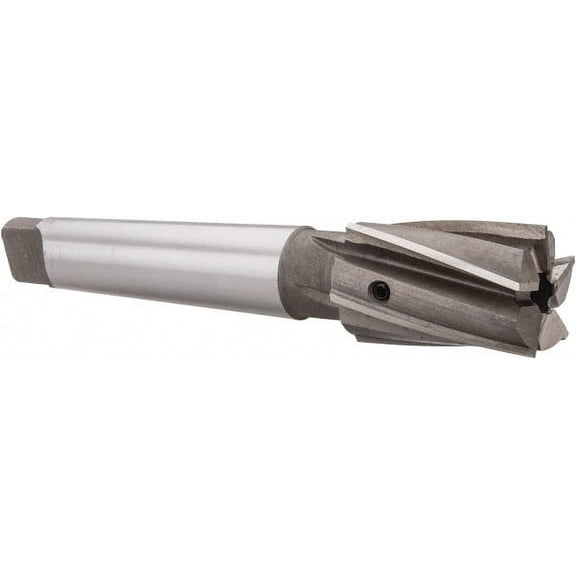 Value Collection 1-1/4" Diam, 5 Flutes, Morse Taper Shank, Interchangeable Pilot Counterbore
