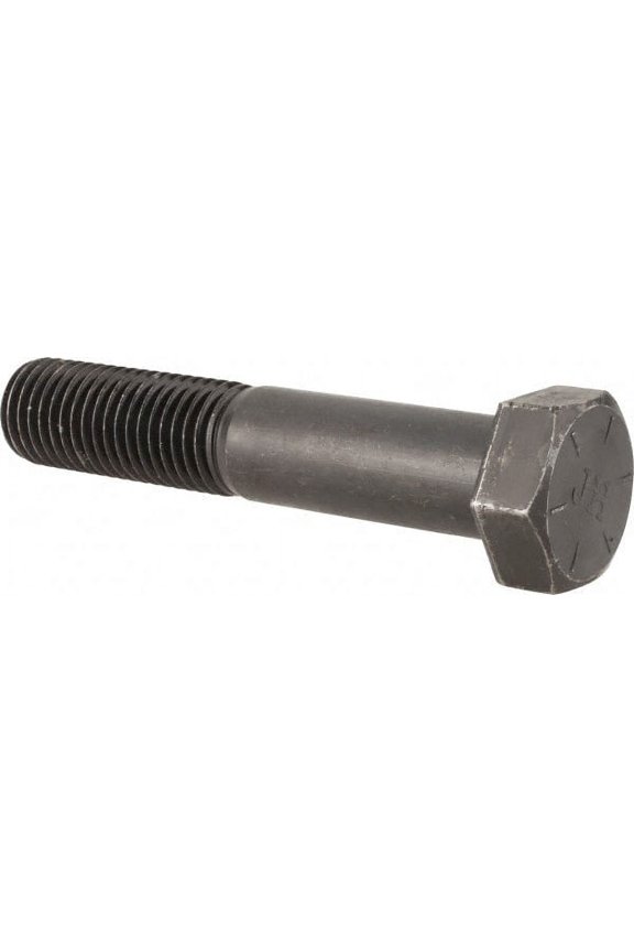 1-1/8 - 7 UNC, 6" Length Under Head Hex Head Cap Screw Partially Threaded, Grade 8 Alloy Steel, Uncoated, 1-11/16" Hex