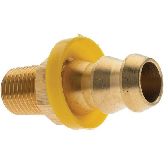 Value Collection 1/2" ID 1/4 NPTF Barbed Push On Male Connector Brass