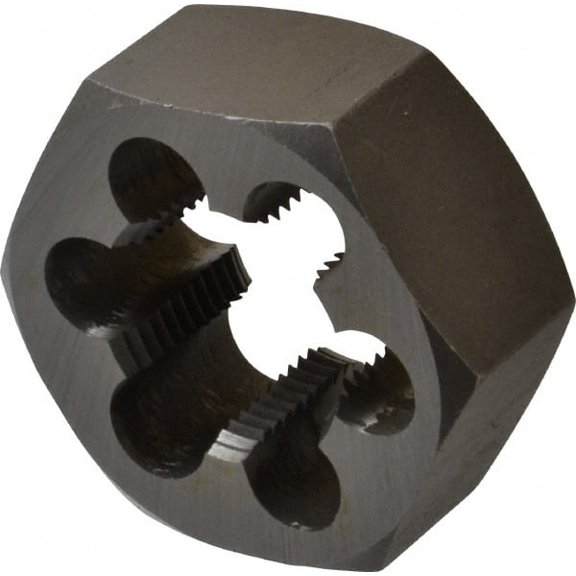 Value Collection 1-3/16 - 12 UNS Thread, 2-3/16" Hex, Right Hand Thread, Hex Rethreading Die Carbon Steel, 1" Thick