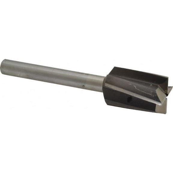 Value Collection 1-3/16" Diam, 1/2" Shank, Diam, 4 Flutes, Straight Shank, Interchangeable Pilot Counterbore