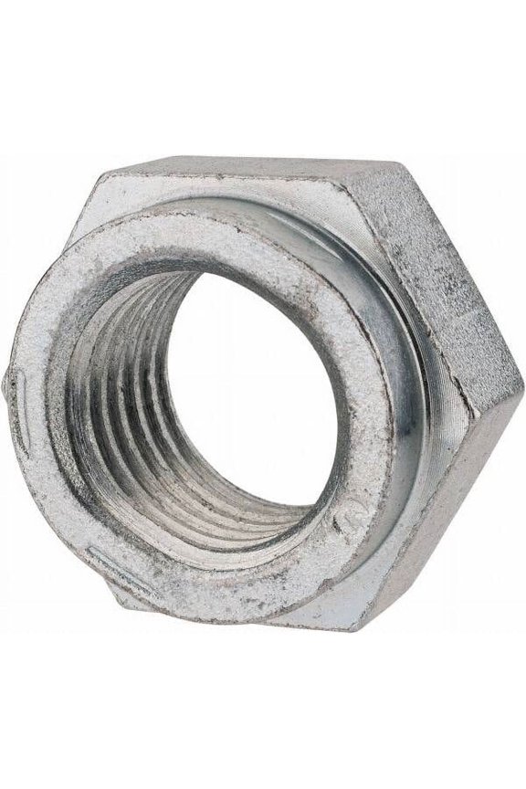 1-3/8 - 6 UNC Grade C Hex Lock Nut with Distorted Thread 2-1/16" Width Across Flats, 1-13/64" High, Cadmium Clear-Plated Finish
