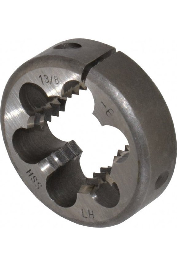 1-3/8 - 6 UNC High Speed Steel Round Adjustable Die