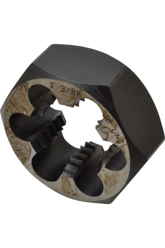 1-3/8 - 6 UNC Thread, 2-3/8" Hex, Right Hand Thread, Hex Rethreading Die