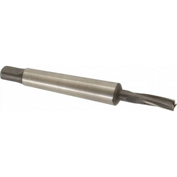 Value Collection 1/4" Diam, 3 Flutes, Morse Taper Shank, Interchangeable Pilot Counterbore