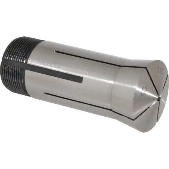 Value Collection 1/8" 5C Square Collet 3.28" Overall Length, 1.041-24 Internal Thread Size, Steel, 0.0024" TIR