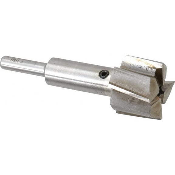 Value Collection 1" Diam, 1/4" Shank, Diam, 4 Flutes, Straight Shank, Interchangeable Pilot Counterbore