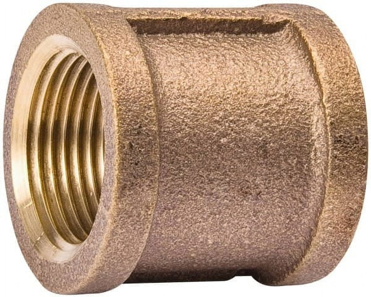 1" Red Brass Pipe Coupling with MPT Ends