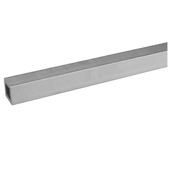 Value Collection 1" Square x 72" Long, Aluminum Square Tube 1/8" Wall Thickness, Alloy 6063