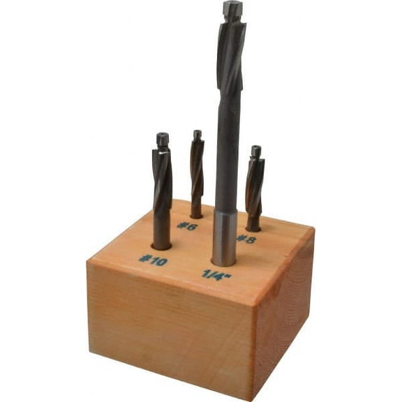 Value Collection #10 to #6 Wire Socket Head Cap Screw Compatible, High Speed Steel, Solid Pilot Counterbore Set