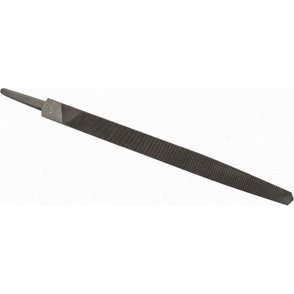 Value Collection 12.09" Long, Smooth Cut, Triangle American-Pattern File Double Cut, 0.59" Overall Thickness, Tang
