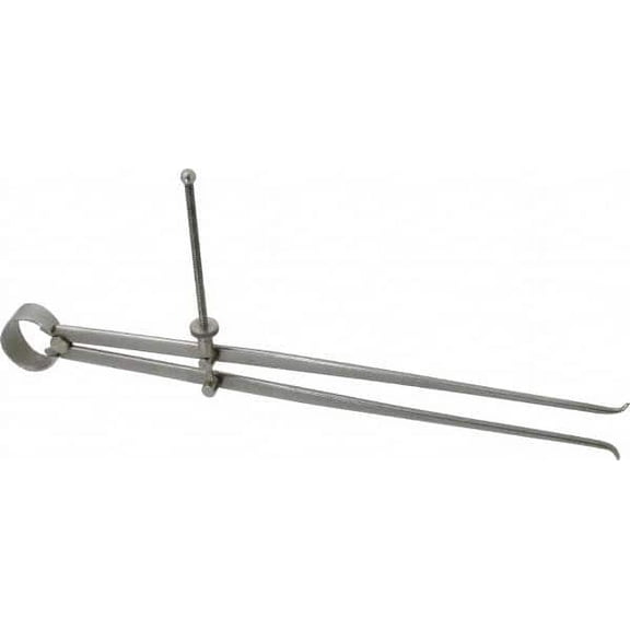 Value Collection 12 Inch Leg, Spring Joint, Steel, Polished, Inside Caliper 12 Inch Max Measurement, 300mm Max Measurement, Flat Leg with Quick Nut Adjustment