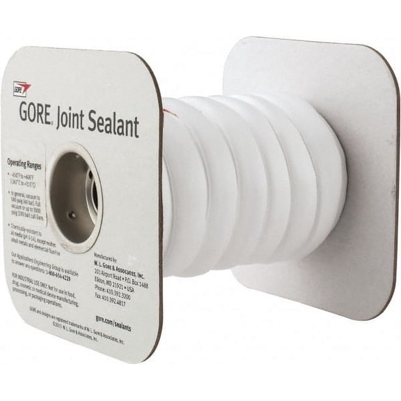 Value Collection 15' Long x 1/2" Wide Gore Tex Joint Sealant White, 1-1/8 to 1-1/2" Approximate Flange Form Width