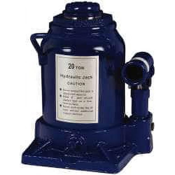 Value Collection 20 Ton Capacity Side Pump Bottle Jack 7-1/2" to 11-1/4" High, 3-1/8" Piston Stroke, 1-5/8" Screw Length, 1-1/2" Screw Diam, 2.2" Plunger Diam, 6-1/4" Long x 5-7/8" Wide Base