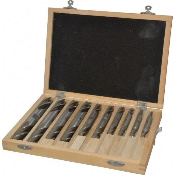 Value Collection 3/16 to 3/4", 4 Flute Square End Mill Set