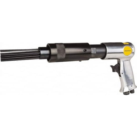 Value Collection 3,200 BPM, 19mm Bore Diam, Pneumatic Pistol Grip Needle Scaler 1/8" Needle Diam, 7.1" Needle Length, 1-7/8" Stroke Length, 4 CFM, 90 psi, 1/4 NPT Inlet