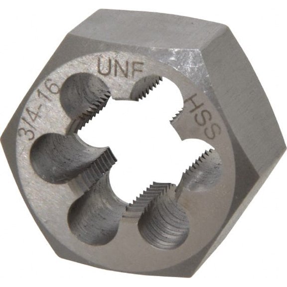 Value Collection 3/4-16 UNF Thread, 1-7/16" Hex, Right Hand Thread, Hex Rethreading Die