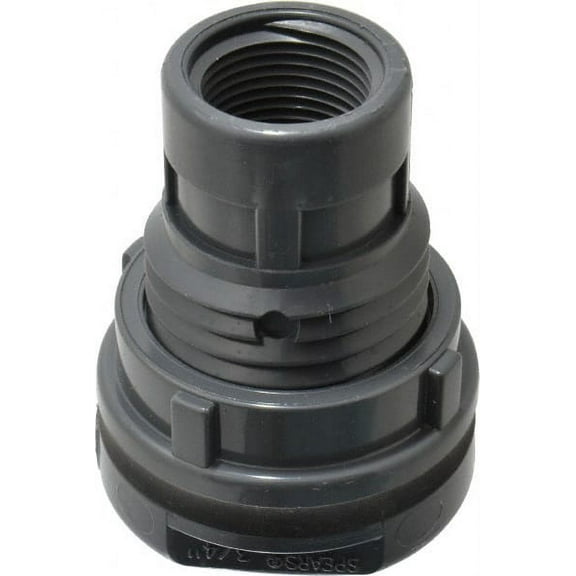 Value Collection 3/4" PVC Plastic Pipe Bulkhead Tank Adapter Schedule 80, Slip x FIPT End Connections