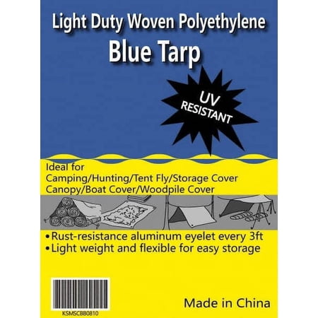 Value Collection 40' Long x 20' Wide Polyethylene Tarp & Dust Cover Blue