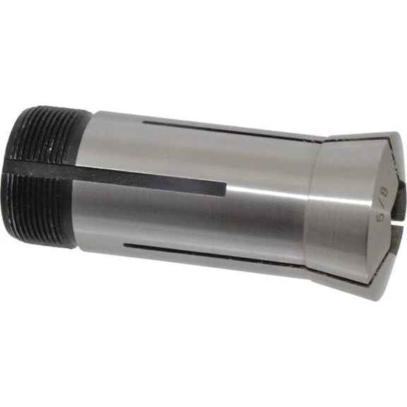 Value Collection 5/8" 5C Hex Collet 3.28" Overall Length, 1.041-24 Internal Thread Size, Steel, 0.0039" TIR