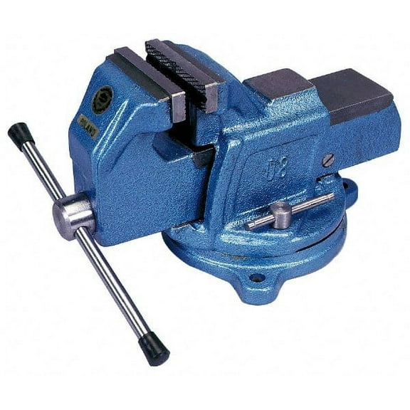 Value Collection 5" Jaw Width, 4-1/2" Opening Capacity, 2-5/8" Throat Depth, Cast Iron Swivel Bench Vise