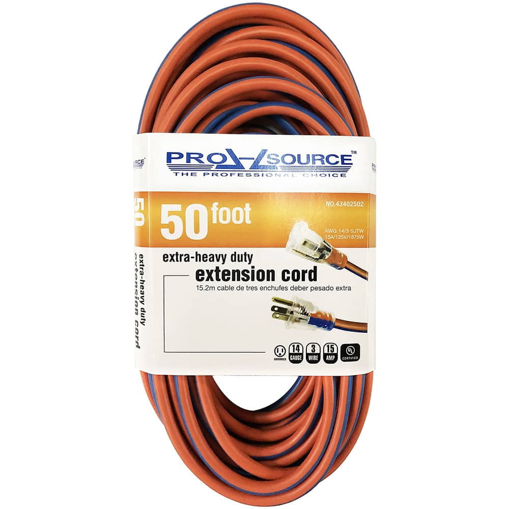 Value Collection 50', 14/3 Gauge/Conductors, Orange/Blue Outdoor ...