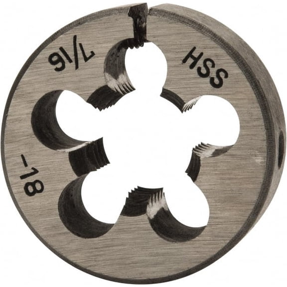 Value Collection 7/16-18 UNS High Speed Steel Round Adjustable Die