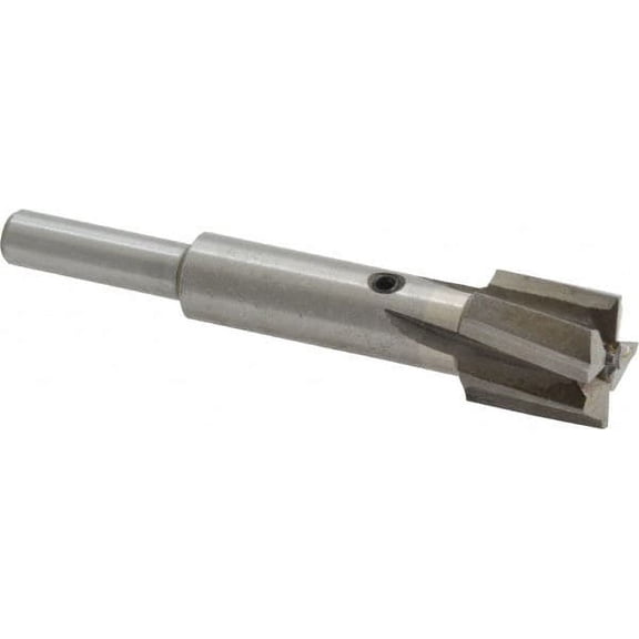 Value Collection 9/16" Diam, 1/4" Shank, Diam, 4 Flutes, Straight Shank, Interchangeable Pilot Counterbore