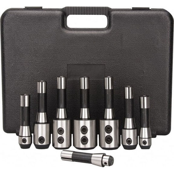 Value Collection Interstate - R8 Taper, 3/16 to 1-1/4 Inch Hole Diameter End Mill Holder Set