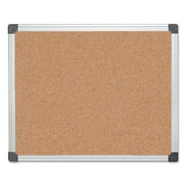 MasterVision CA031170 24 in. x 36 in. Value Cork Bulletin Board with Aluminum Frame - Tan/Silver