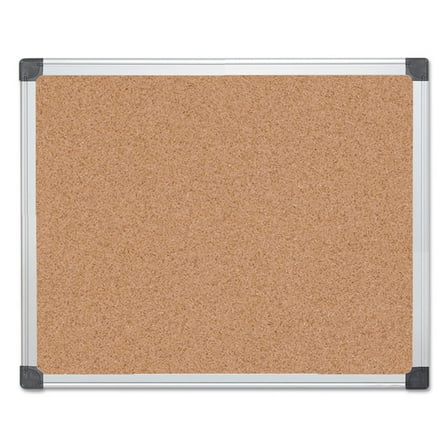 MasterVision CA031170 24 in. x 36 in. Value Cork Bulletin Board with Aluminum Frame - Tan/Silver