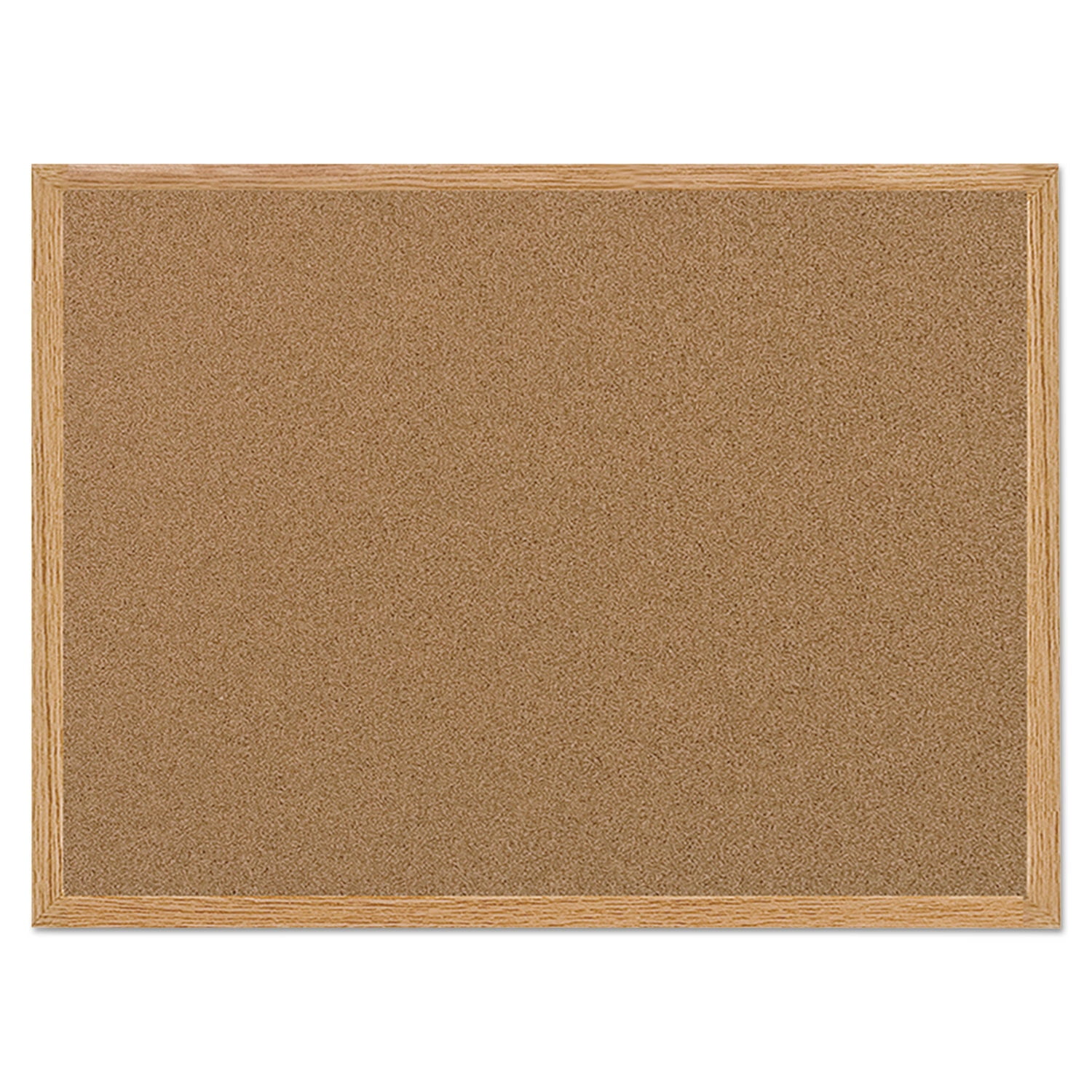 Value Cork Bulletin Board with Oak Frame, 24 x 36, Natural