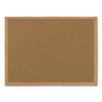 Value Cork Bulletin Board with Oak Frame, 24 x 36, Natural