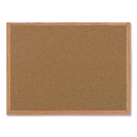 Cork Bulletin Board 35-13/32"W, Frame Color: Oak MC070014231