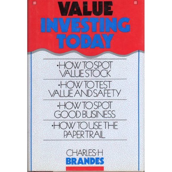 Pre-Owned Value Investing Today (Hardcover) 1556231784 9781556231780