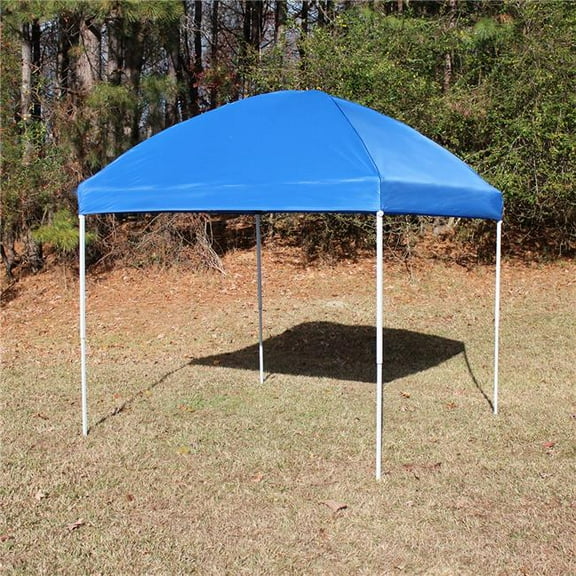 Value King Easy Shut 8 x 8 ft. Instant Pop Up King Canopy with Weight Bags, Guy Ropes & Stakes, Fiberglass Rod & Dome Roof, Blue