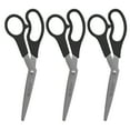 thumbnail image 1 of Value Line Stainless Steel Shears, 8" Long, 3.5" Cut Length, Black Offset Handles, 3/pack | Bundle of 5, 1 of 5