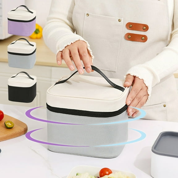 Value for Money,Reusable Insulated Lunch Bag,Leakproof Tote for Women&Men,Compact Tote Box,Work,Office,Picnic,Travel,Eco-Friendly Tote Bag for Daily Use Holiday Gift|100%Polyester,Black