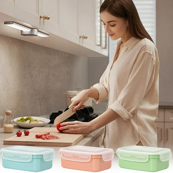 Value for Money, Topliu Cheese Fruit Ginger Garlic Spice Storage Organizer, Refrigerator Flip Lid Block Container, 3-tier Design, for Kitchen Counter, Metal Frame|Plastic,Blue