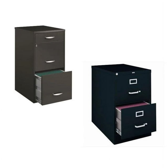 (Value Pack) 2 Drawer File Cabinet and 3 Drawer File Cabinet