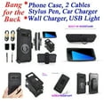 thumbnail image 1 of Value Pack for 6.3" Samsung Galaxy Note8 Belt Clip Built-in Ring Kickstand 4-Layer Protection Hard Back Cover Shockproof Resistant Armor Impact Bumper Combo Holster Commander Phone Case + [Black], 1 of 1