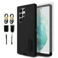 thumbnail image 1 of Value Pack Cables + for Samsung Galaxy S22 ULTRA Phone Case Corner Guard Kickstand Hybrid Slim Bumper Shock Cover with Screen Protector, 1 of 4
