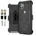 thumbnail image 1 of Value Pack ! For Moto One 5G ACE Motorola G 5G Heavy Duty Holster Phone Case 360° Cover Clip Kickstand Holster Hybrid Shock Bumper, 1 of 4