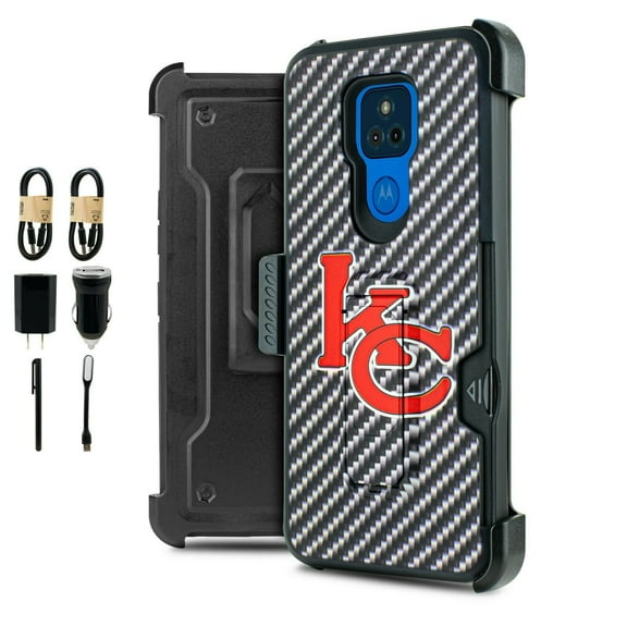 Value Pack ! For Motorola Moto G Play 2021 Card Slot Magnetic Phone Case 360° Cover Clip Kickstand Holster Hybrid Shock Bumper with Tempered Glass
