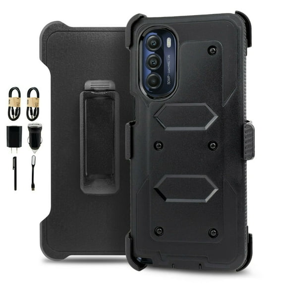 Value Pack ! For Motorola Moto G Stylus 5G 2022 (NOT FIT G STYLUS 5G 2021) Phone Case 360° Cover Clip Kickstand Holster Hybrid Shock Bumper