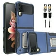 thumbnail image 1 of Value Pack + For Samsung Galaxy Z Flip 3 5G with Screen Protector Hybrid Phone Case Magnet Mount Ready Grip Grids Kickstand Slim Shock Bumper Cover, 1 of 4