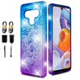 thumbnail image 1 of Value Pack ! for LG Stylo 6 Liquid Glitter Bling Sparkling Cute Woman Girl Case Phone Case Silicone PU Shock Bumper Scratch Guard Skin Wrap Slim Cover, 1 of 4