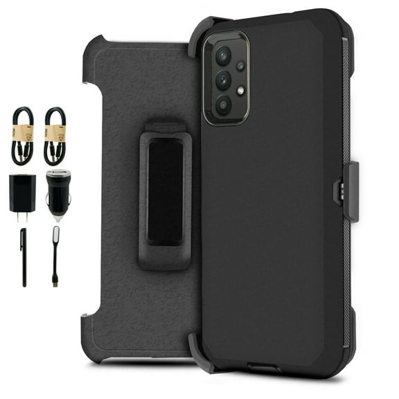 Value Pack ! for Samsung Galaxy A51 5G (NOT FIT A51 4G) Heavy Duty Built In Screen Protector Phone Case 360° Cover Clip Kickstand Holster Hybrid Shock Bumper