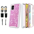 thumbnail image 1 of Value Pack and for Samsung Galaxy A51 5G (NOT FIT REG VER) Case Phone Case Dual Layer Glitter Full-Body Rugged Clear Back Case Drop Resistant Shockproof Case with Built In Screen Protector (Pink), 1 of 4